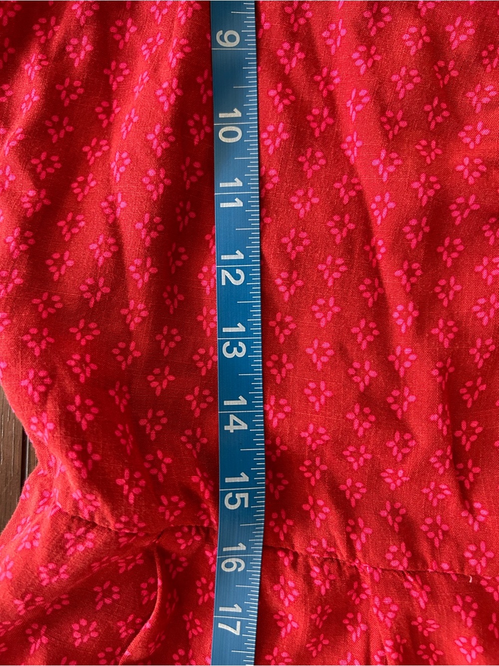 Knox Rose Rust-Red Wide Leg Smocked Jumpsuit Boho Cottagecore Size L - Picture 7 of 9